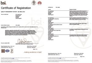 Linell Group ISO 9001:2015 Certificate